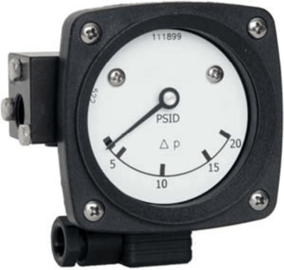 Mid-West Diaphragm Type Differential Pressure Gauge and Switch, Model 522 OEM
